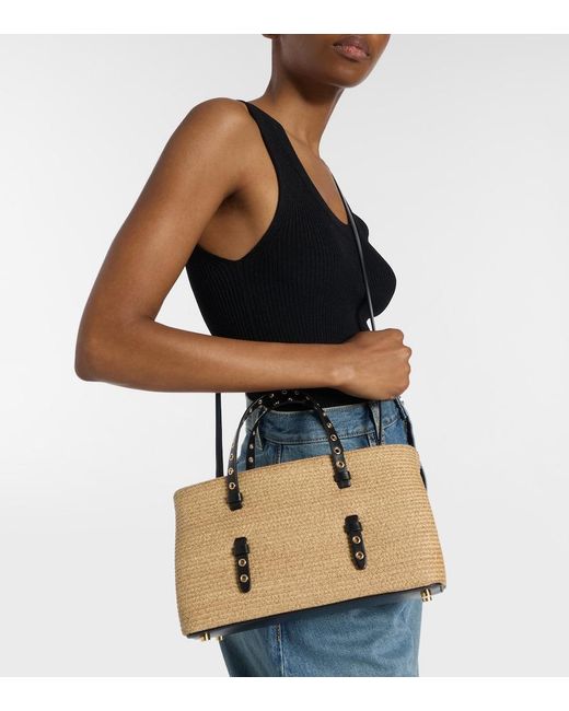 Borsa Mina 25 Medium Con Pelle di Alaïa in Natural