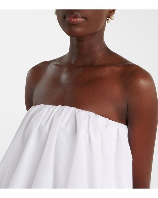 Patou White Strapless Minidress