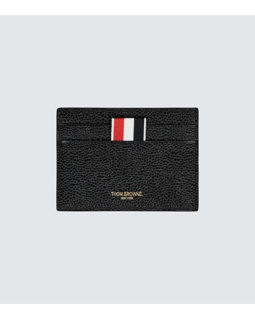 Thom Browne Black Leather Cardholder for men
