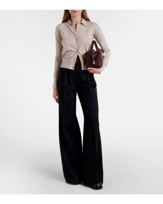 Max Mara Natural Medeola Wool-Blend Cardigan