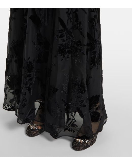 Abito Lungo Burnout Sheath di Zimmermann in Black