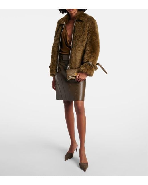 Tom Ford Natural Nobile Small Metallic Clutch