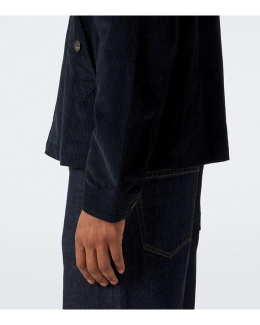 Wales Bonner Black Drew Cotton Corduroy Jacket for men