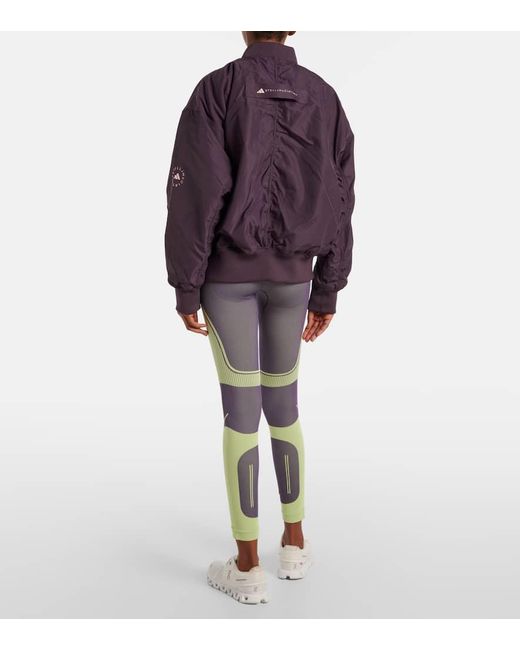 Chaqueta bómber con logo estampado Adidas By Stella McCartney de color Purple