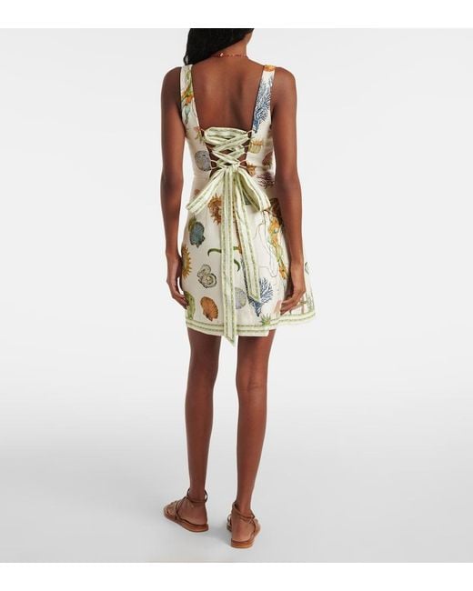 ALÉMAIS Metallic Sea Linen Minidress