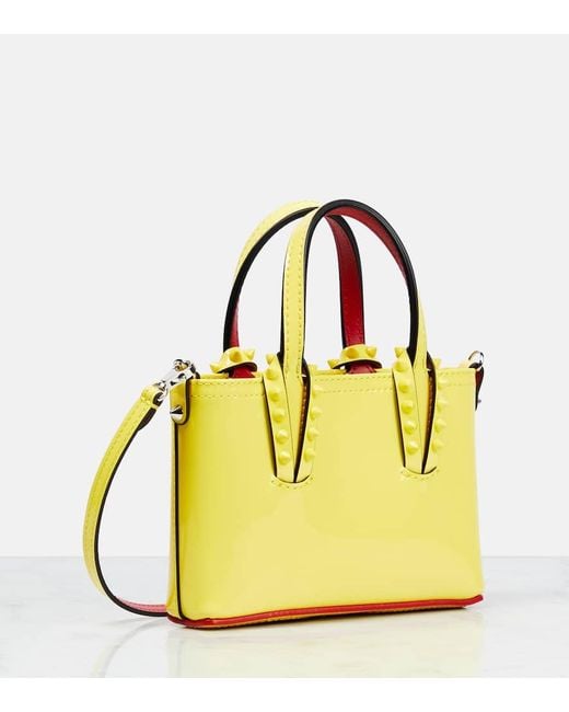 Christian Louboutin Yellow Cabata Patent Leather Tote Bag
