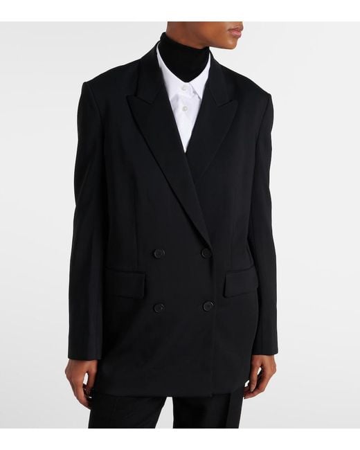 The Row Black Tristana Double-Breasted Blazer