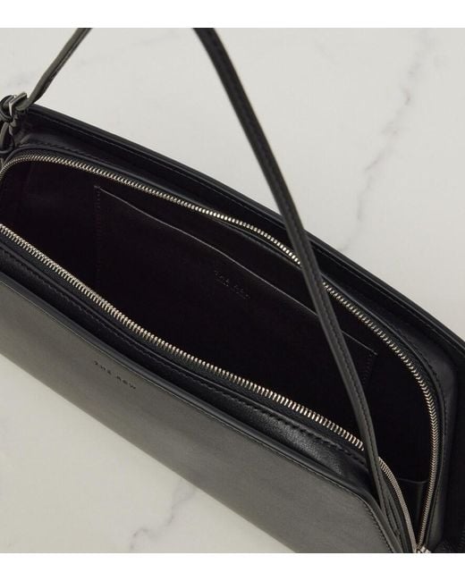 The Row Black Dalia Leather Shoulder Bag