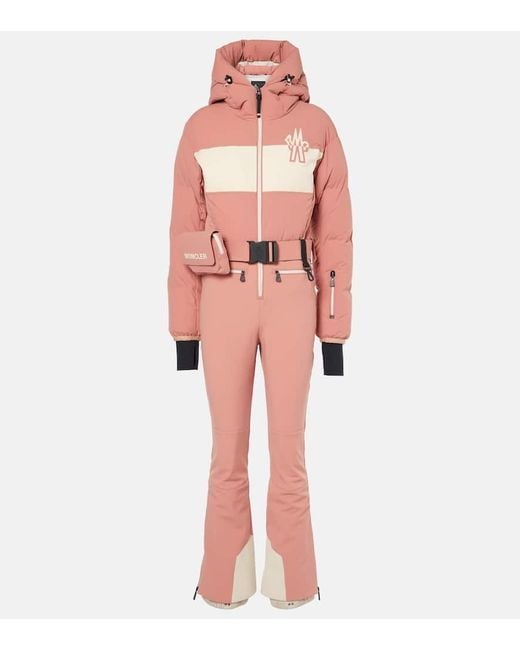 Moncler Red Down Ski Suit