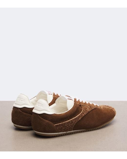 Bottega Veneta Brown Shot Suede Sneakers