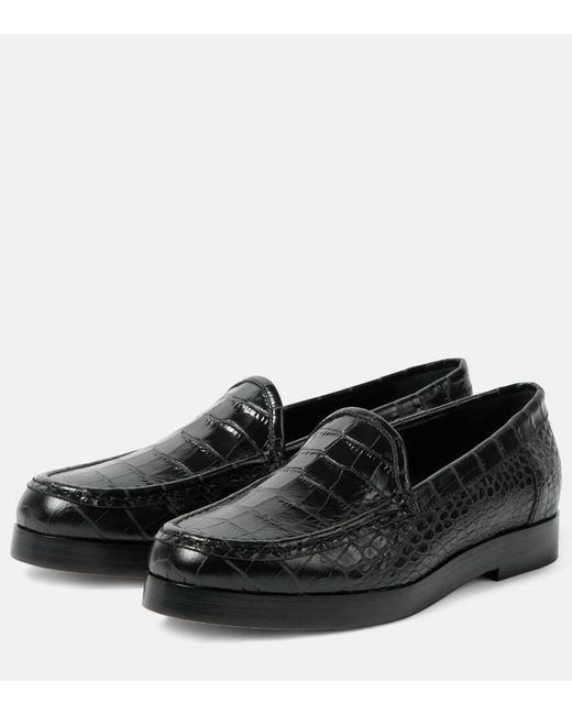 Manolo Blahnik Black Loafers Dinelio Aus Leder