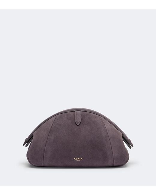 Alaïa Purple Purse Small Suede Clutch