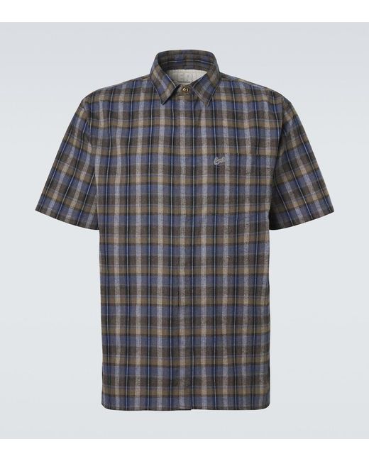 ERL Black Checked Cotton-Blend Shirt for men
