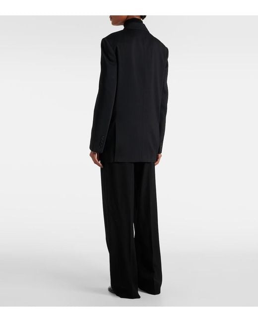 The Row Black Tristana Double-Breasted Blazer