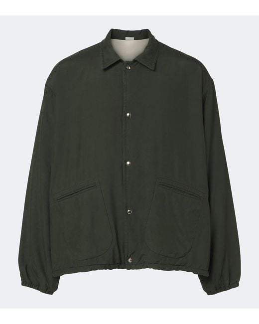 A.PRESSE Green Silk Taffeta Jacket for men