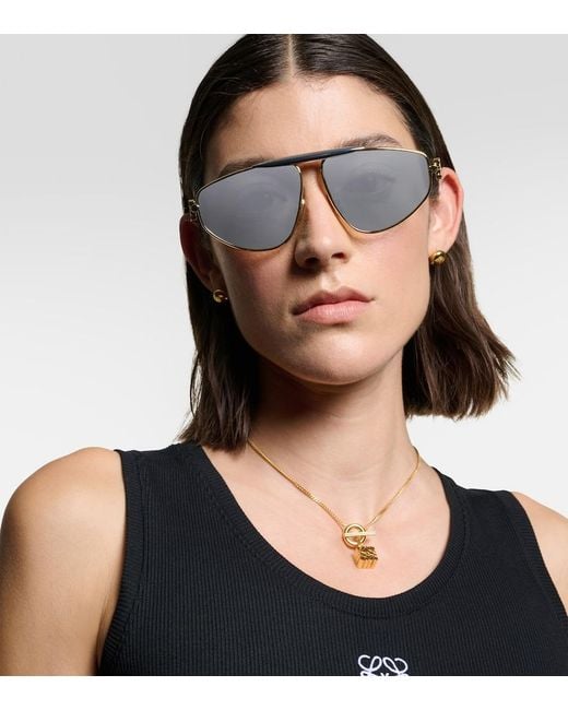 Loewe Gray Spoiler Aviator Sunglasses