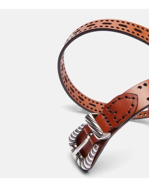 Etro Brown Western Leather Belt