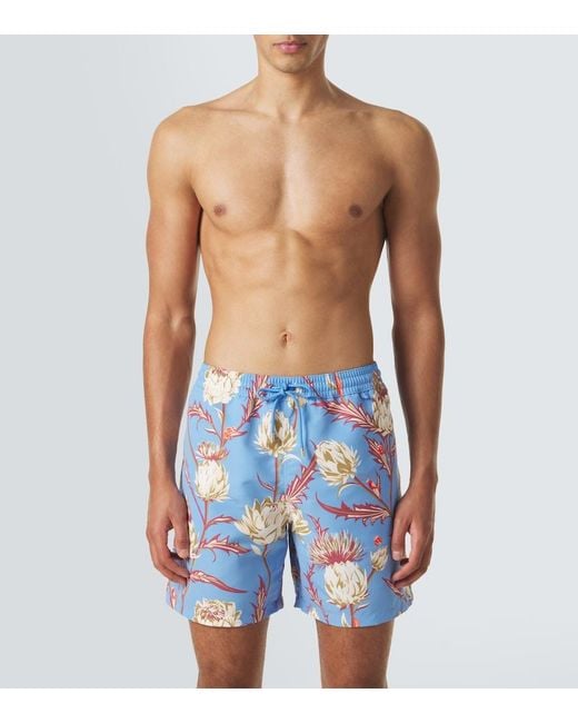 Loewe Blue Printed Swim Trunks for men