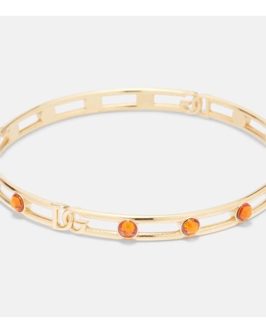 Dolce & Gabbana Metallic Dg Embellished Bangle