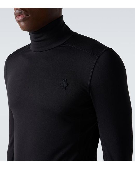 Moncler Black High Performance Jersey Ski Top for men