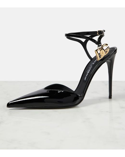 Zapato destalonado de charol Dolce & Gabbana de color Black