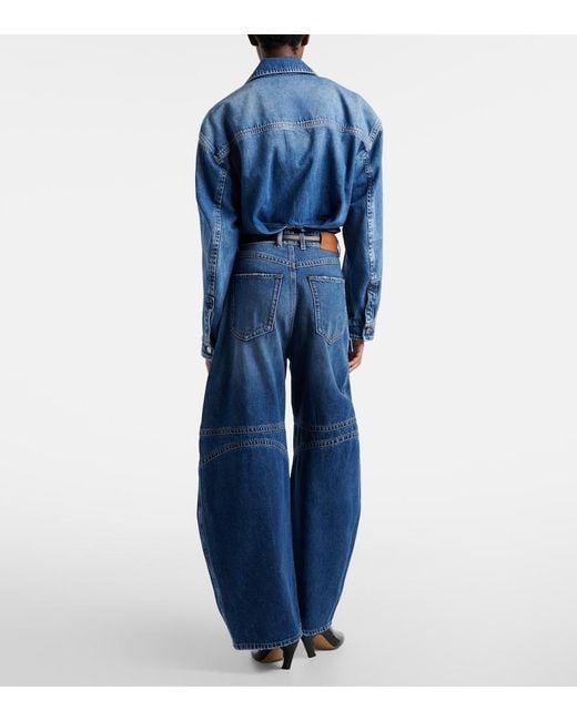 Sportmax Blue Violino Barrel-Leg Jeans