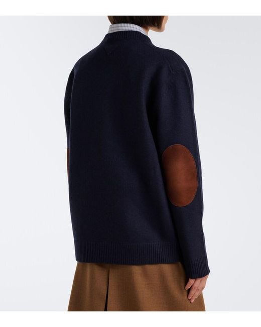 Prada Blue Virgin Wool Sweater
