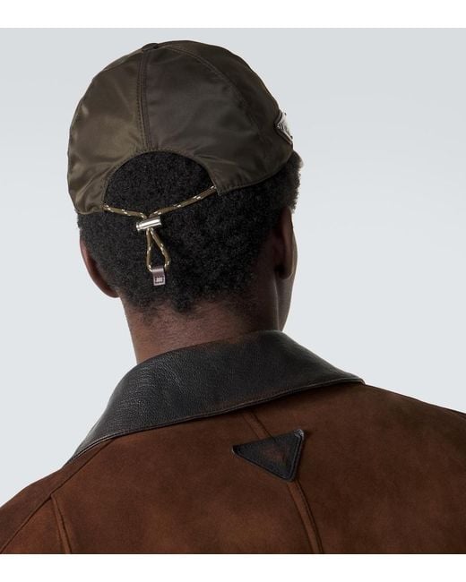 Prada Green Speedrock Re-Nylon Baseball Cap for men
