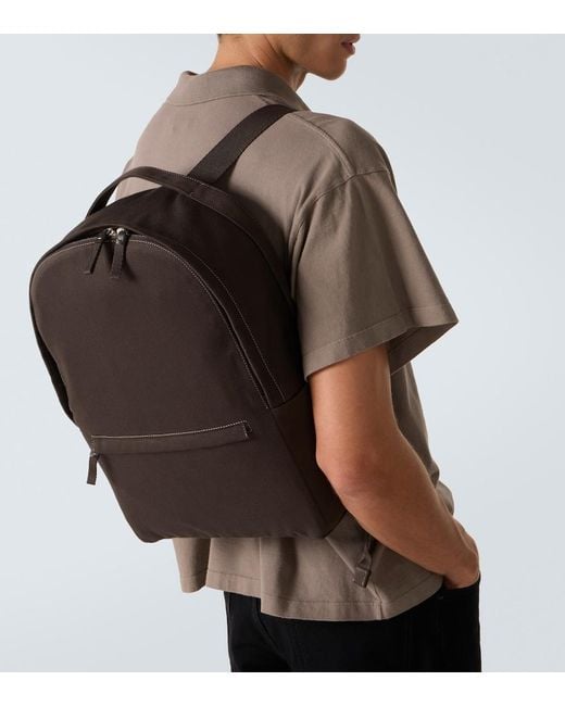 The Row Black Sisal Cotton Canvas Backpack for men