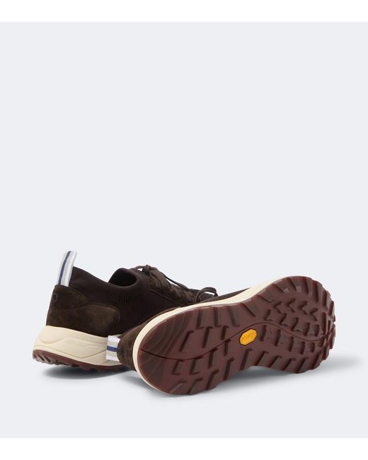 Baskets En Maille Et Daim Fedeli pour homme en coloris Brown