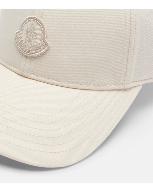 Moncler Natural Logo Cotton Baseball Cap