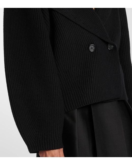 Cardigan En Laine Melangee Totême  en coloris Black