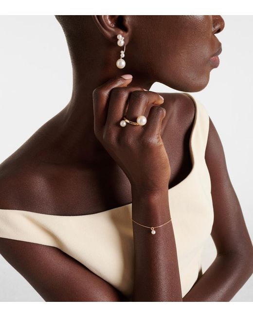 Sophie Bille Brahe White La Grace 14Kt Ring With Pearls