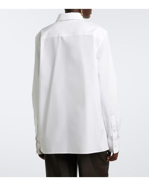 Gucci White Cotton Poplin Shirt