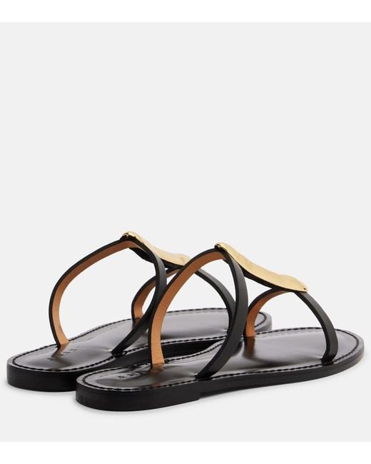 Amanu Black Sahara Embellished Leather Sandals