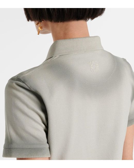 Loewe Gray Polohemd aus Baumwoll-Pique