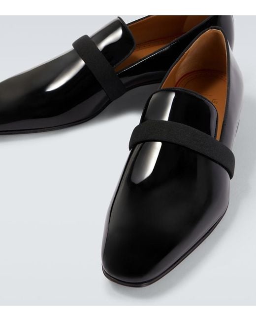 Christian Louboutin Black Dandydeco Patent Leather Loafers for men