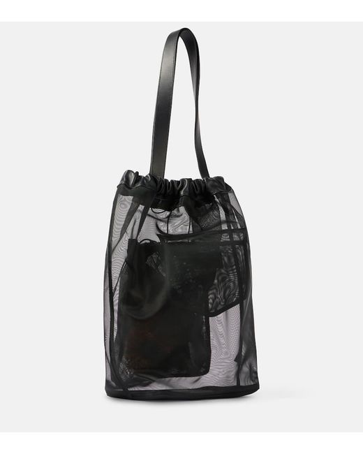 Borsa Carnation Pocket Con Pelle di Simone Rocha in Black