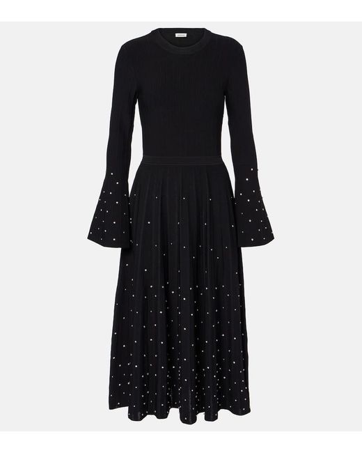 Abito Midi Pruitt Con Cristalli di Jonathan Simkhai in Black