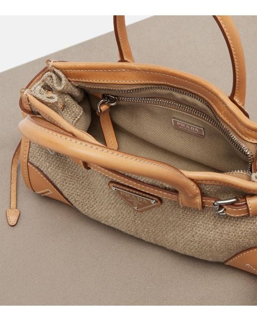 Prada Metallic Bonnie Small Top-Handle Bag
