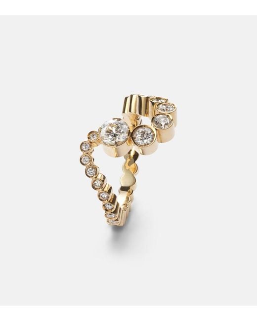 Sophie Bille Brahe White Grand Ensemble Ocean 18Kt Ring With Diamonds