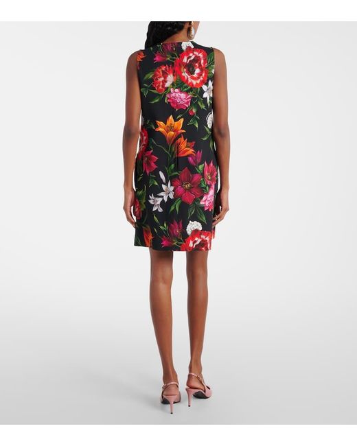 Dolce & Gabbana Red Floral Minidress