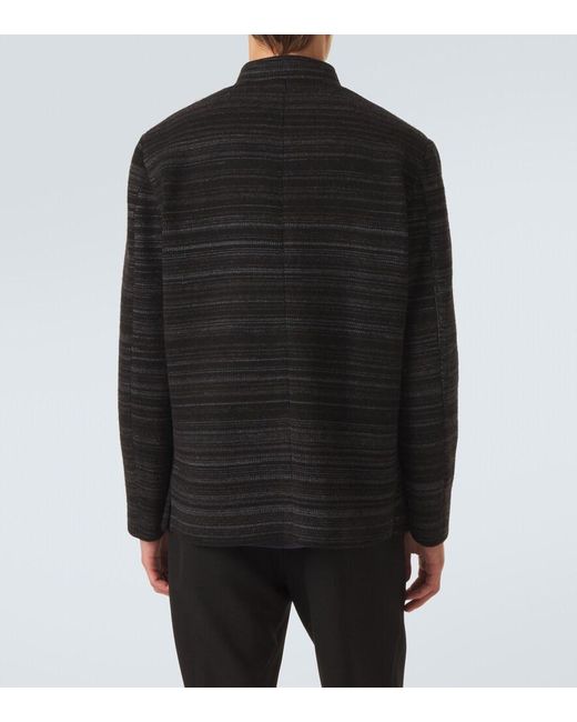 Missoni Blue Space-Dyed Wool-Blend Jacket for men