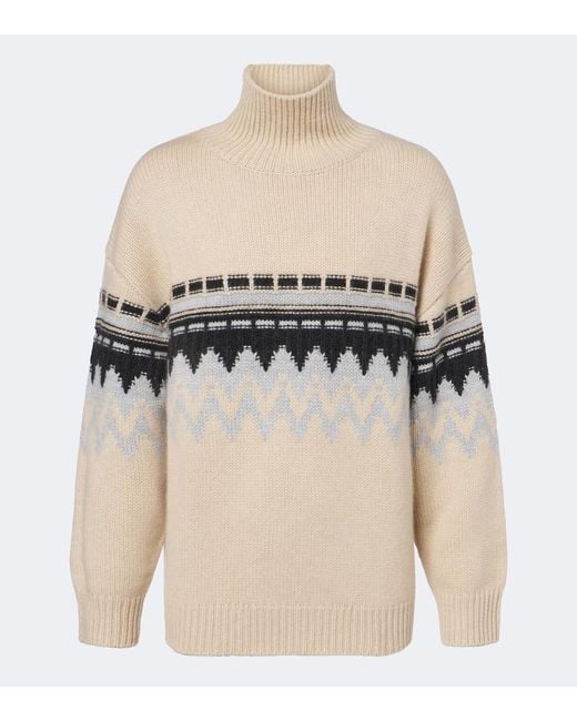 Jardin Des Orangers Natural Fair Isle Cashmere Sweater