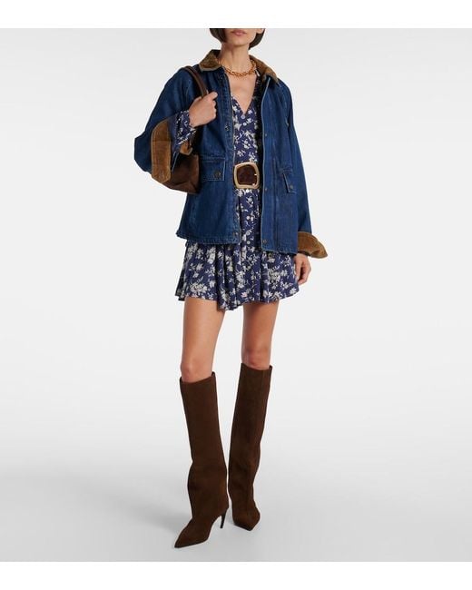 Polo Ralph Lauren Blue Floral Minidress