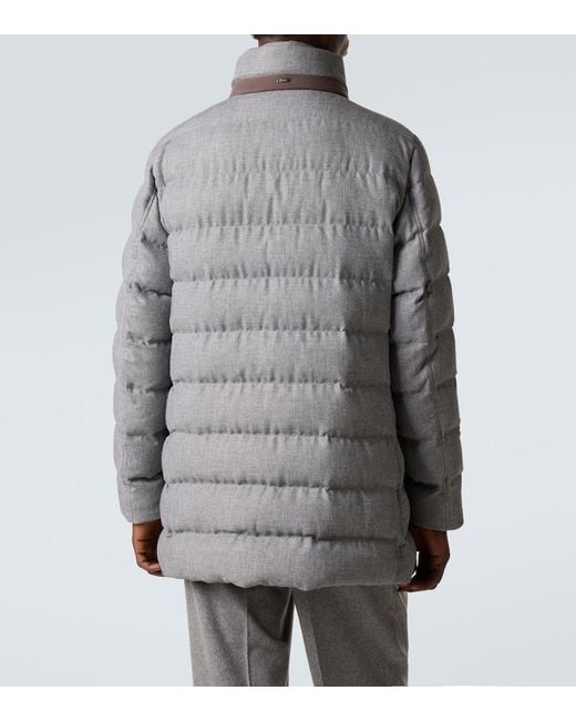 Herno Gray Down Coat for men