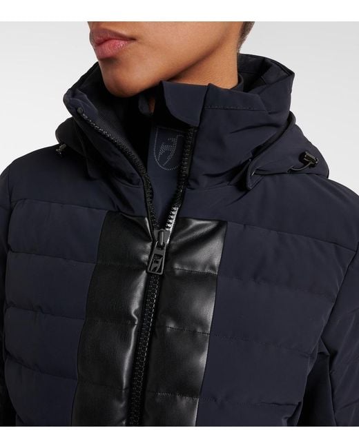 Toni Sailer Blue Lisbeth Faux Leather-Trimmed Ski Jacket