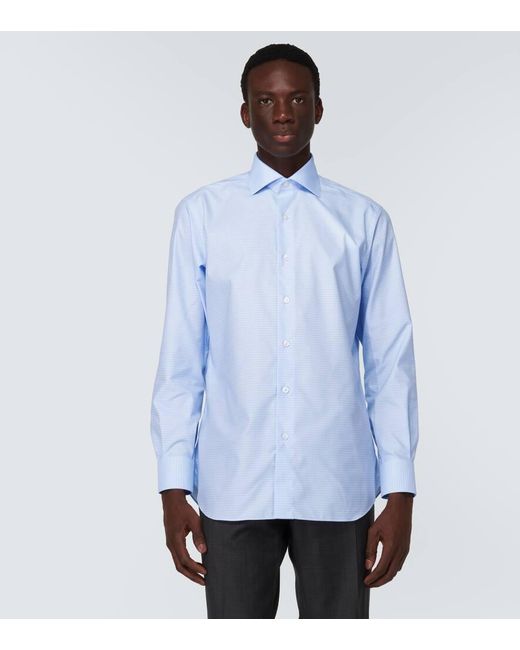 Camisa oxford de algodon Brioni de hombre de color Blue