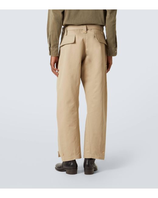 Lemaire Natural Twisted Cotton And Linen Twill Pants for men