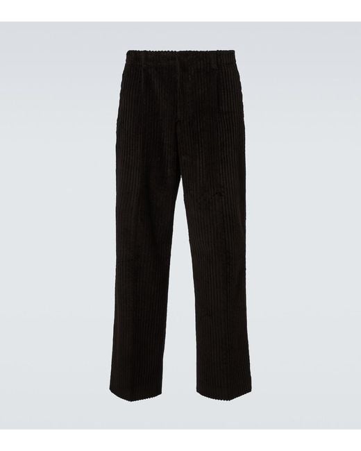 Our Legacy Black Borrowed Cotton Corduroy Chinos for men